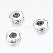 Tibetan Style Alloy Spacer Beads, Donut, Cadmium Free & Lead Free, Antique Silver, 6x2mm, Hole: 3mm, about 3440pcs/1000g(TIBE-Q063-01AS-RS)