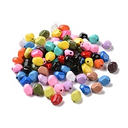 Spray Painted Alloy Beads, Nuggets, Mixed Color, 7x6x5.2mm, Hole: 1.2mm(PALLOY-K001-10)