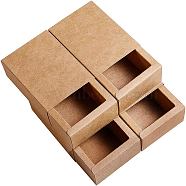 Kraft Paper Folding Box, Drawer Box, Rectangle, BurlyWood, 12.8x10.8x4.2cm, 20pcs/set(CON-BC0004-32C-A)