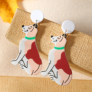 Funny Animal Acrylic Stud Earrings, Dog(FM4480-2)