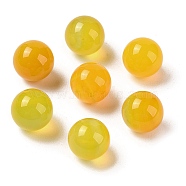 Natural Yellow Agate No Hole Sphere Beads, Round, Dyed & Heated, 10mm(G-K353-04A-28)