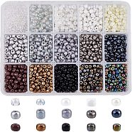 6/0 Glass Seed Beads, Mixed Color, 4mm, Hole: 1.5mm, 3000pcs/box(SEED-NB0001-14)