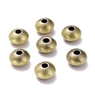 Tibetan Style Brass Beads, Cadmium Free & Lead Free, Disc, Brushed Antique Bronze, 7x4.5mm, Hole: 2mm(KK-P214-08BAB)