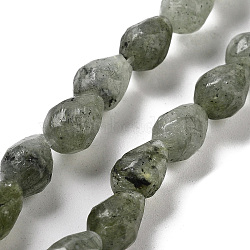 Natural Labradorite Beads Strands, Faceted Teardrop, 10x7mm, Hole: 1.2mm, about 20pcs/strand, 7.87''(20cm)(G-P520-B05-01)