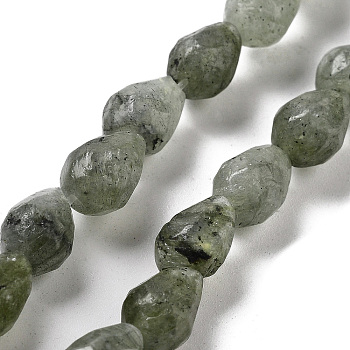 Natural Labradorite Beads Strands, Faceted Teardrop, 10x7mm, Hole: 1.2mm, about 20pcs/strand, 7.87''(20cm)