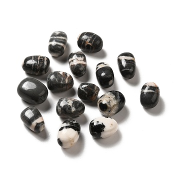 Natural Zebra Jasper Beads, Tumbled Stone, Vase Filler Gems, No Hole/Undrilled, Nuggets, 17~30x15~27x8~22mm