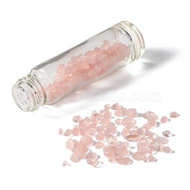 Natural Rose Quartz Chip Bead Roller Ball Bottles(AJEW-H101-01G)-3