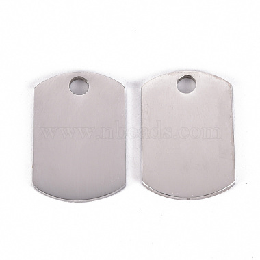 Stainless Steel Color Rectangle 201 Stainless Steel Pendants