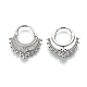 Brass Micro Pave Clear Cubic Zirconia Hoop Earrings(EJEW-L234-62A)-2