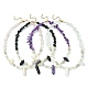 Natural Mixed Gemstone Bullet & Synthetic Moonstone Beaded Necklaces(NJEW-JN04406)-1