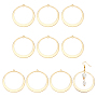 Real 18K Gold Plated Ring Brass Links(KK-BC0009-01)