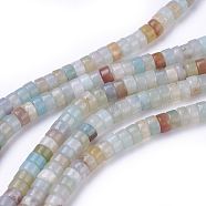 Natural Flower Amazonite Beads Strands, Column, 4~4.2x2.2~2.5mm, Hole: 0.8mm, about 163~169pcs/strand, 15.7 inch(40cm)(G-G783-08A)