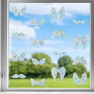 16Pcs Waterproof PVC Colored Laser Stained Window Film Static Stickers, Electrostatic Window Decals, Wing, 350x840mm(DIY-WH0314-095)