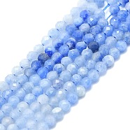 Natural Blue Aventurine Beads Strands, Faceted, Round, 3mm, Hole: 0.7mm, about 132pcs/strand, 15.16''~15.55''(38.5~39.5cm)(G-P457-A02-05)