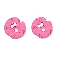 Opaque Resin Cabochons, Biscuit, Pearl Pink, 22x20x5mm(CRES-J044-10E)