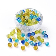 5 Colors Spray Painted & Baking Painted Crackle Glass Beads, Round, Mixed Color, 8mm, Hole: 1.3~1.6mm(CCG-X0010-04-8mm)