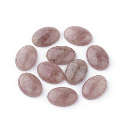 Natural Strawberry Quartz Gemstone Cabochons, Oval, 25x18x7mm(X-G-T020-18x25mm-28)