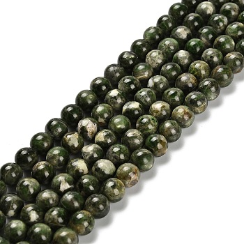 Natural Diopside Beads Strands, Round, 8mm, Hole: 1mm, about 45pcs/strand, 14.96''(38cm)