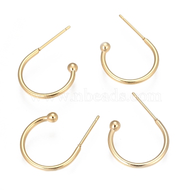 304 Stainless Steel Earring Hooks(X-STAS-K211-01G-A)-1