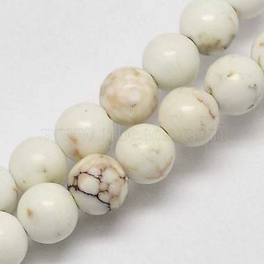 4mm Ivory Round Natural Turquoise Beads