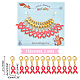 12Pcs Alloy Enamel Breast Cancer Awareness Ribbon Charm Locking Stitch Markers(HJEW-PH01685)-2