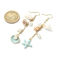 Alloy Enamel Starfish Dangle Earrings(EJEW-JE05560-01)-3