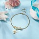 Natural Citrine Chips Beaded & Turtle Charms Double Layer Multi-strand Bracelet(AJEW-AN00511-05)-4