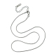 304 Stainless Steel Round Snake Chain Necklace for Men Women(NJEW-YW0001-13)-1