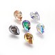 Electroplated Cubic Zirconia Pointed Back Cabochons(ZIRC-I024-7x10-04)-1