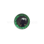 Craft Resin Doll Eyes, Stuffed Toy Eyes, Safety Eyes, with 2Pcs Washers, Half Round, Green, 20mm(DOLL-PW0006-003A-06)