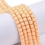 Handmade Polymer Clay Bead Strands, Column, Champagne Yellow, 6.5x6mm, Hole: 1.2mm, about 61pcs/strand, 15.75 inch(40cm)(CLAY-ZX006-01-136)