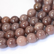 Natural Purple Aventurine Round Bead Strands, 8~8.5mm, Hole: 1mm, about 47pcs/strand, 15.5 inch(X-G-E334-8mm-21)