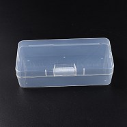 Plastic Bead Containers with Hinged Lid, Rectangle, Clear, 16.4x7.3x4.6cm(AJEW-WH0479-90)