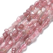 Natural Rose Quartz Beads Strands, Nuggets, 4~6x4~6mm, Hole: 0.8mm, 15.35''(39cm)(G-P497-01A-02-B)