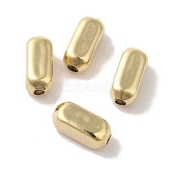 Brass Beads, Lead Free & Cadmium Free, Cuboid, Real 24K Gold Plated, 6x2.5x2.5mm, Hole: 1mm(KK-K383-08E-G)