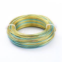 3 Segment Colors Round Aluminum Craft Wire, for Beading Jewelry Craft Making, Colorful, 15 Gauge, 1.5mm, about 41.6m/roll(AW-E002-1.5mm-21)
