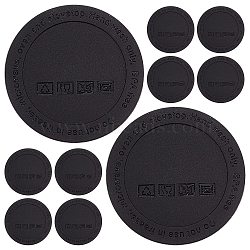 Gorgecraft 12Pcs Silicone Drink Coasters, Non-Slip Cup Mat, with Adhesive, Flat Round, Black, 54x2mm(AJEW-GF0004-48B)