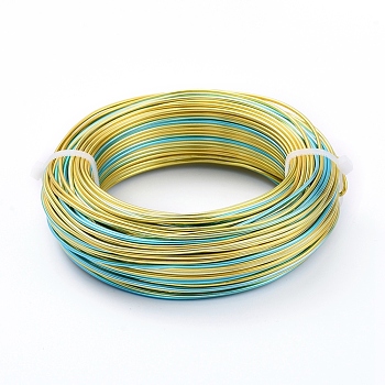 3 Segment Colors Round Aluminum Craft Wire, for Beading Jewelry Craft Making, Colorful, 15 Gauge, 1.5mm, about 41.6m/roll
