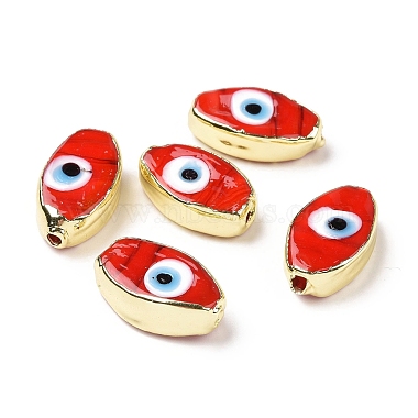 Red Horse Eye Lampwork Beads