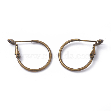 Antique Bronze Brass Hoop Earring Findings