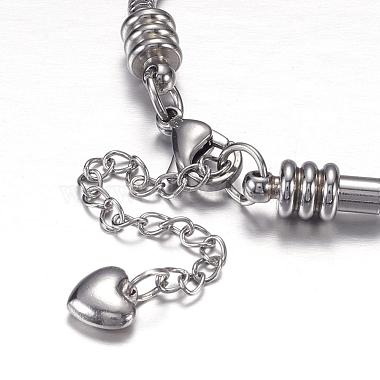 304 Stainless Steel European Round Snake Chains Bracelets(STAS-J015-04)-2