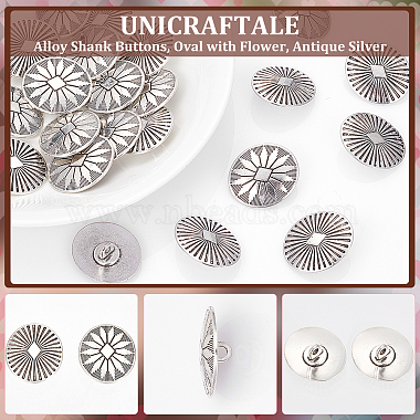 boutons à tige en alliage de zinc de style unicraftale 24pcs 2(BUTT-UN0001-23)-5