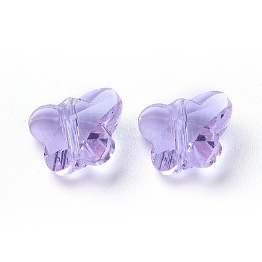 Lilac Butterfly Glass Charms