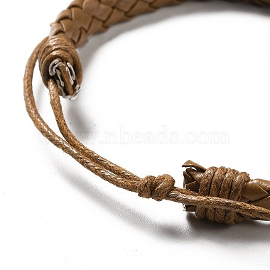 PU Imitation Leather Braided Cord Bracelets for Women(BJEW-M290-01I)-3