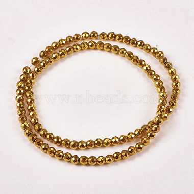 Electroplate Non-magnetic Synthetic Hematite Beads Strands(G-J169B-4mm-04)-2