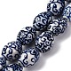 Handmade Blue and White Porcelain Beads(PORC-I027-16D)-1