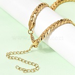 Unisex 304 Stainless Steel Curb Chain Necklaces, Ion Plating(IP), Real 18K Gold Plated, 11.06 inch(28.1cm)(NJEW-K305-19G)