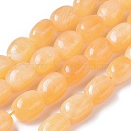 Natural Orange Calcite Beads Strands, Oval, 18.8x15x15mm, Hole: 1.2mm, about 20pcs/strand, 15.55 inch(39.5cm)(G-I259-02)