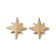 Vacuum Plating 201 Stainless Steel Cabochons, Star, Real 18K Gold Plated, 17x15x2mm(STAS-J401-VC602)