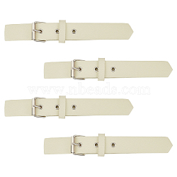 PU Imitation Leather Buckles, with Alloy & Iron Finding, Beige, 200~205mm(BUTT-WH0027-46P-03)